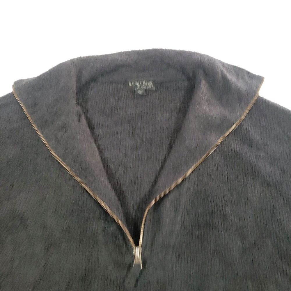 Barefoot Dreams Cozychic‎ Light Oversized Sweater 3X Black Half Zip - Picture 5 of 13